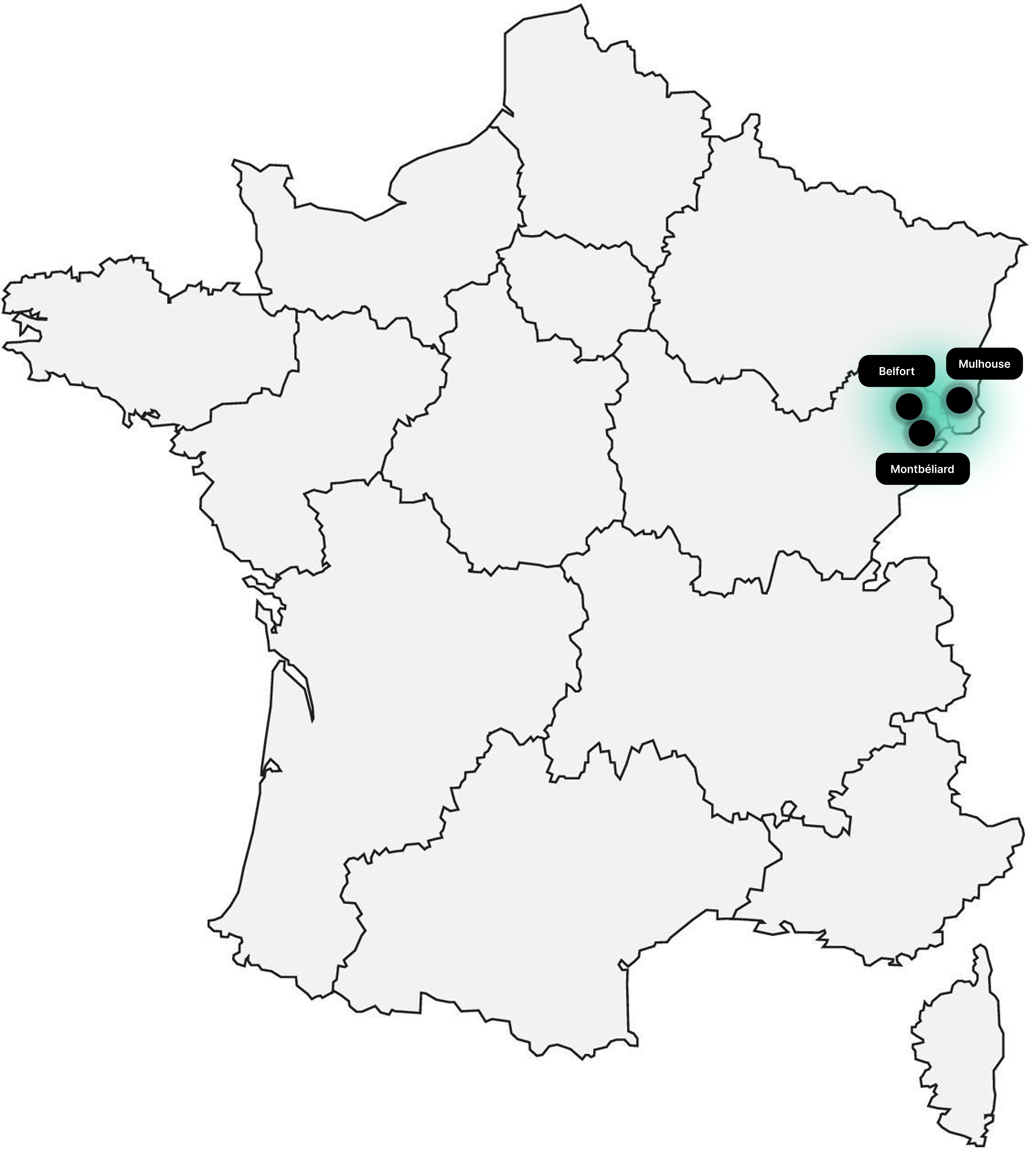 Carte des zones d'investissement